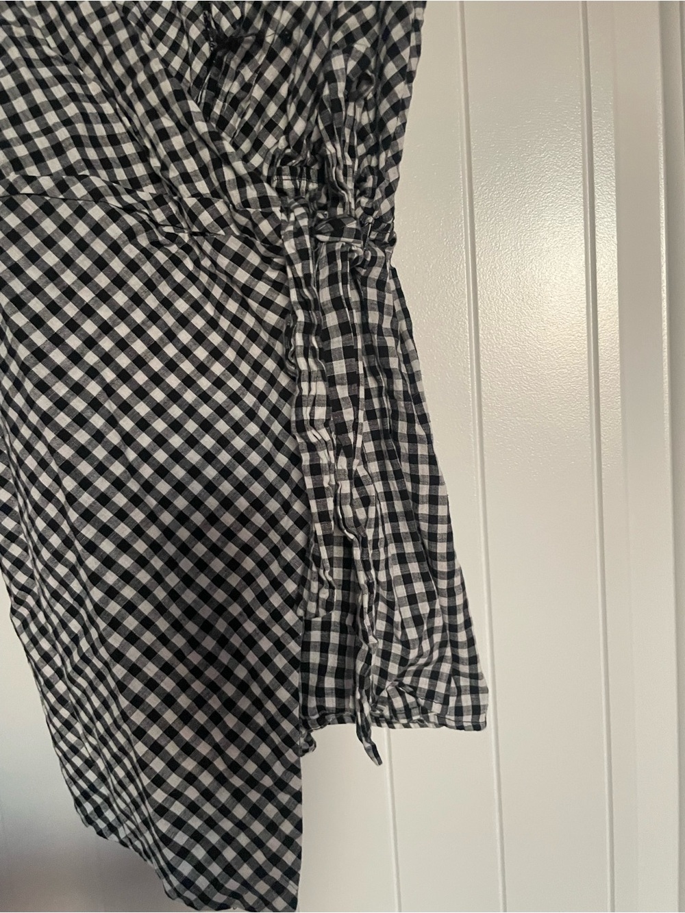 Lioness Black and White Gingham Wrap Romper - Picture 3 of 5